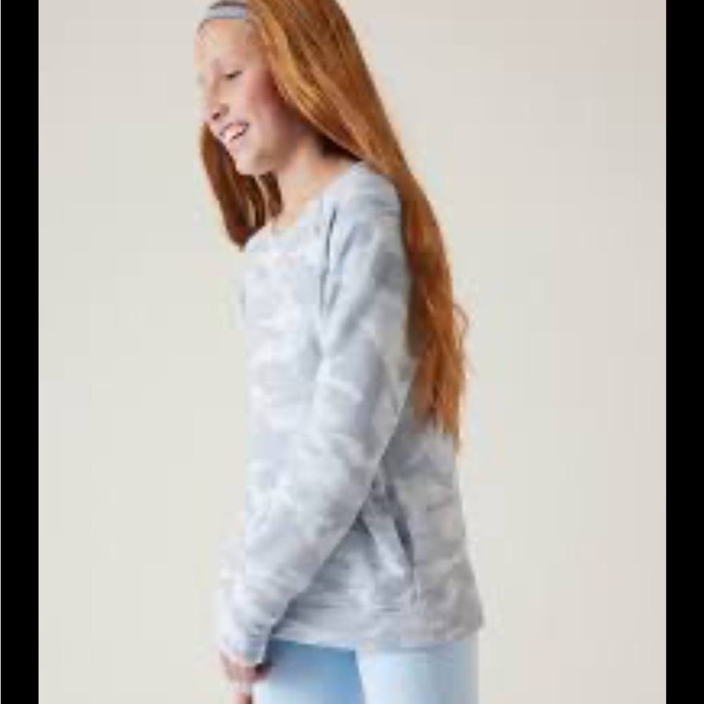 Athleta Girl Crewneck Camo Sweatshirt size 8-10